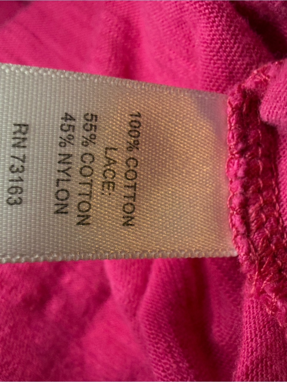 Cable & Gauge Bright Pink Lace Accent Short Sleeve Top - Picture 6 of 6